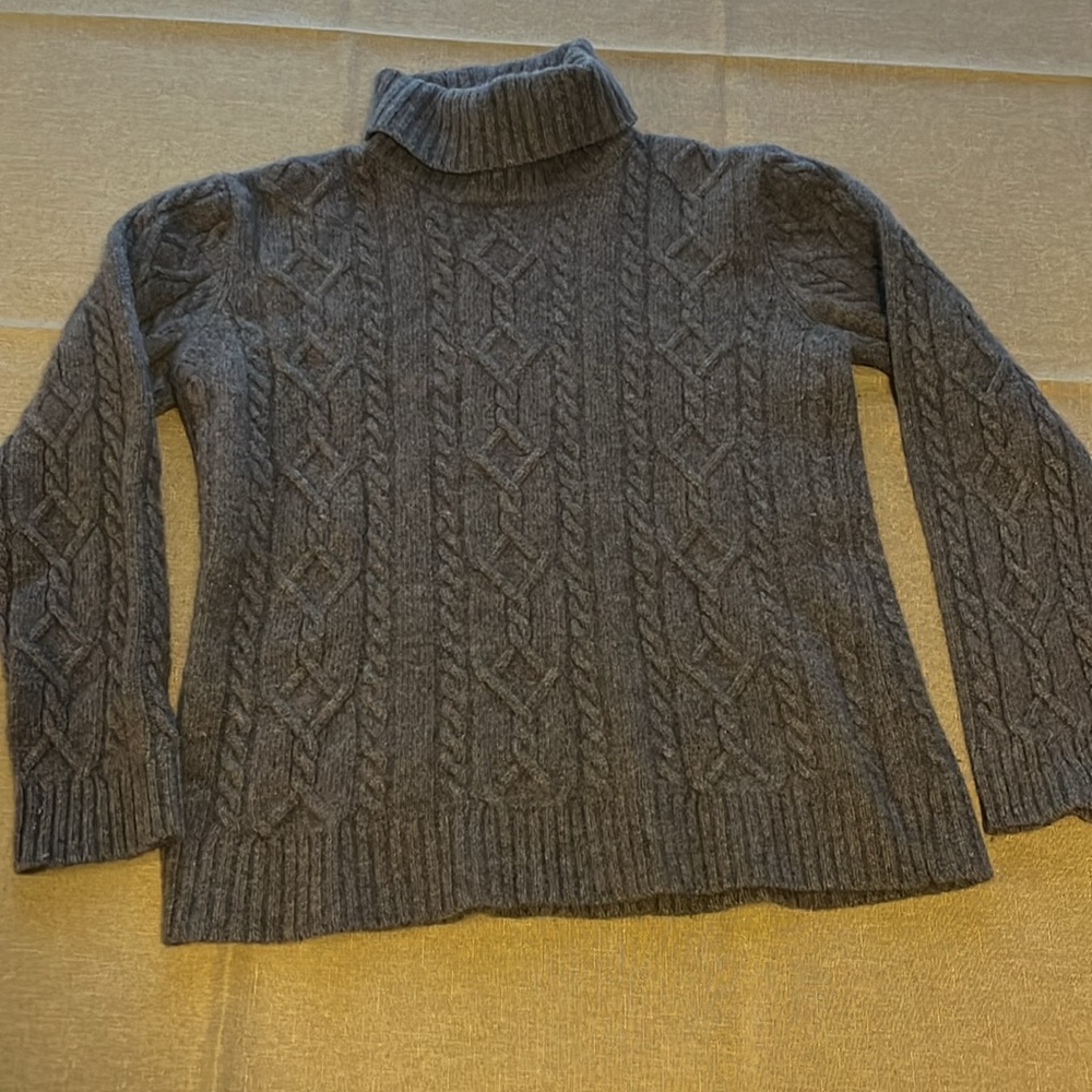 Ralph Lauren / Chunky Cable Knit / Wool Blend / Turtleneck Sweater/ Women’s S